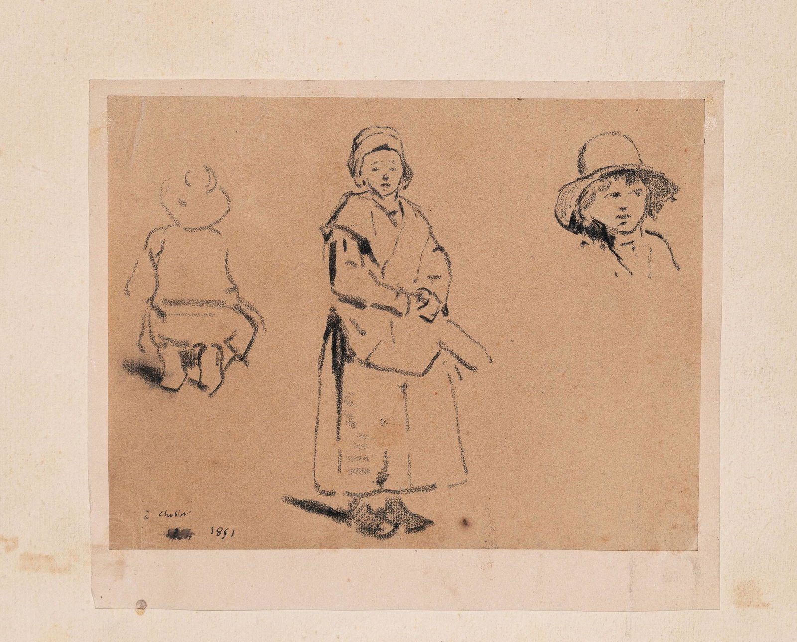 19th Century Charcoal Studies (1851) (1 of 4)