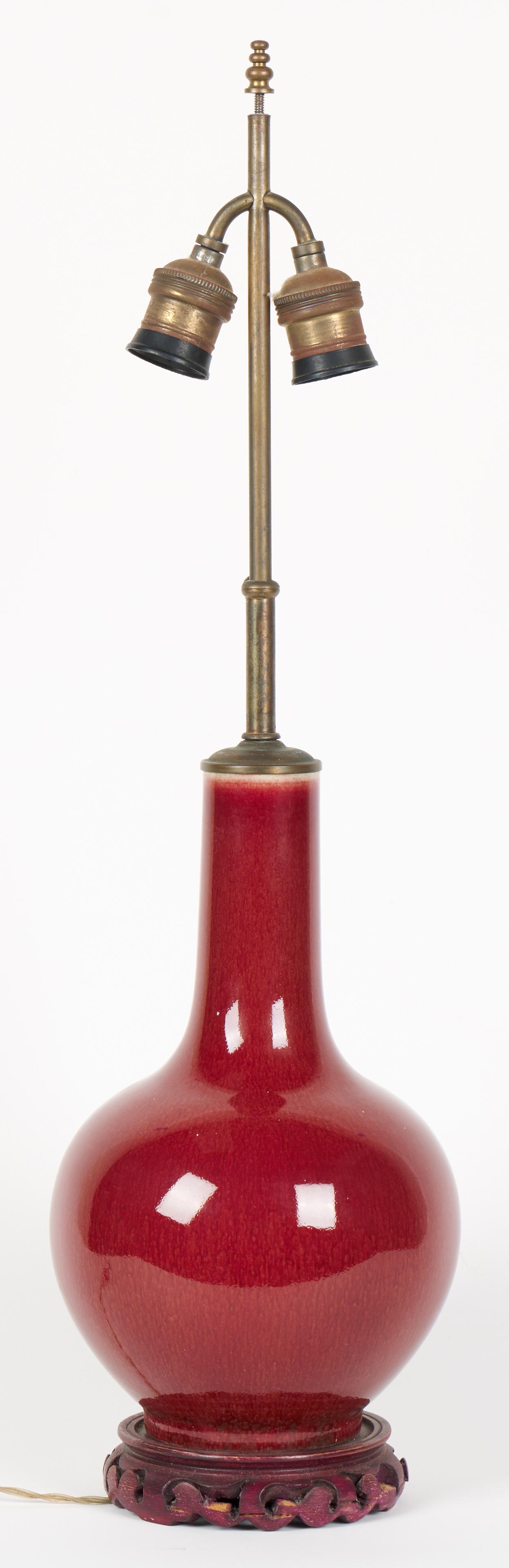 Sang de boeuf (ox blood) Chinese Lamp (1 of 2)