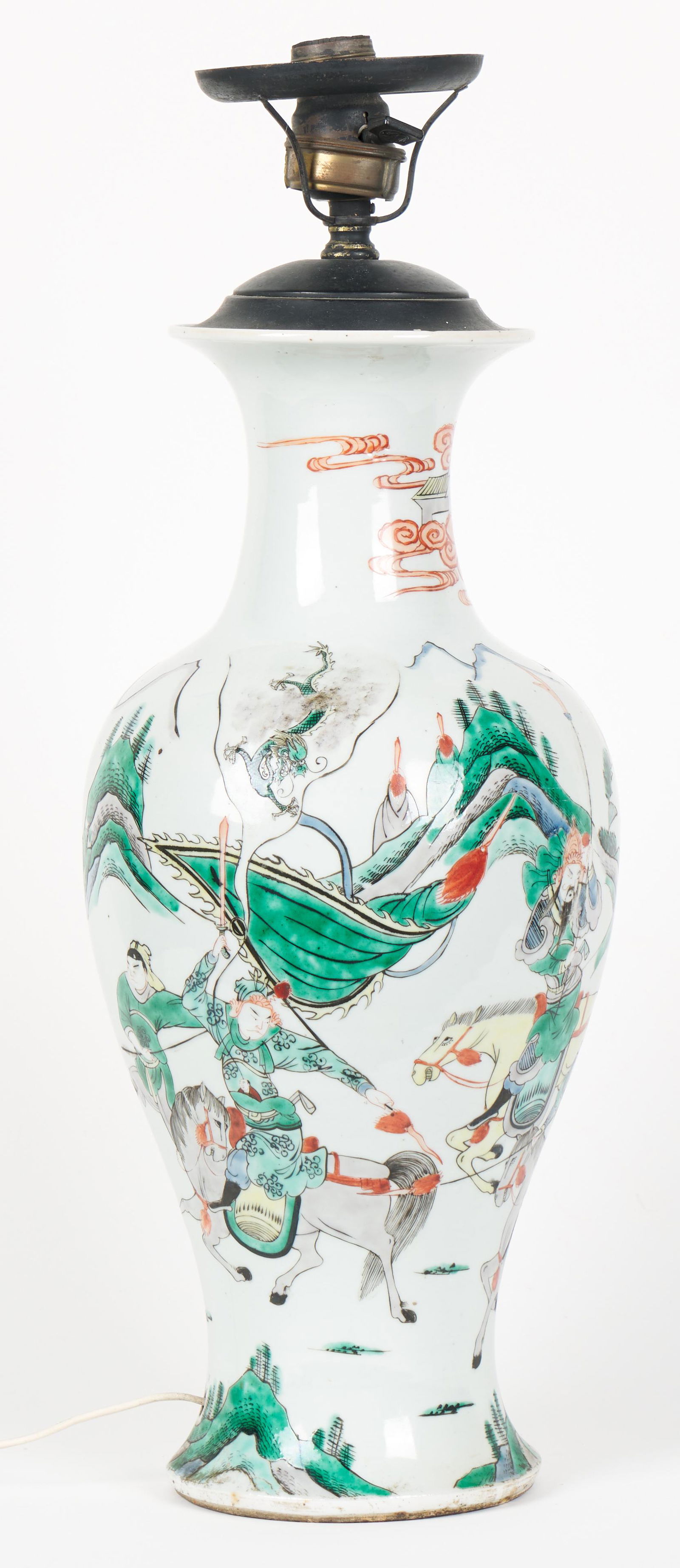 Chinese Porcelain Famille Rose Lamp (1 of 4)