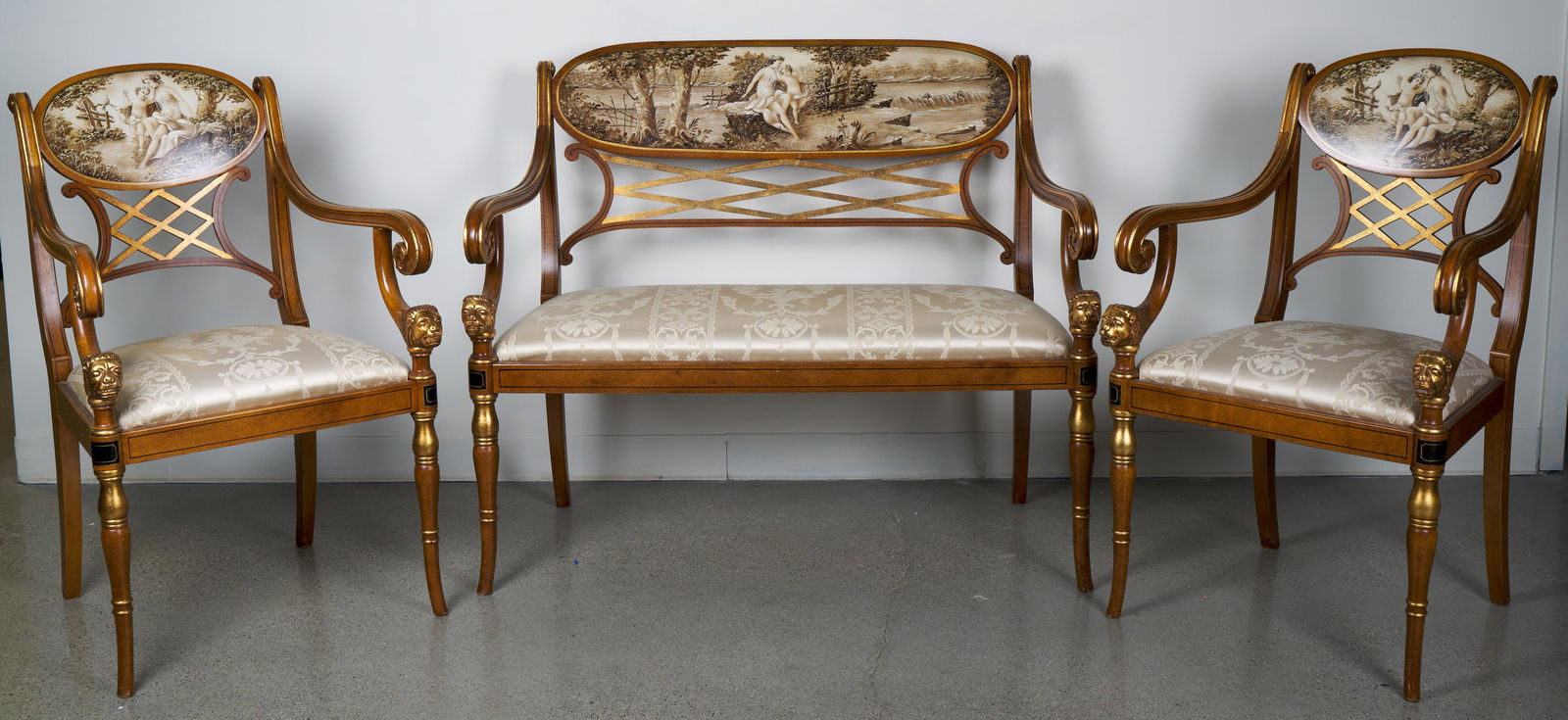 Regency Style  Painted Settee and Chairs (20th Century, Italian) (1 of 3)