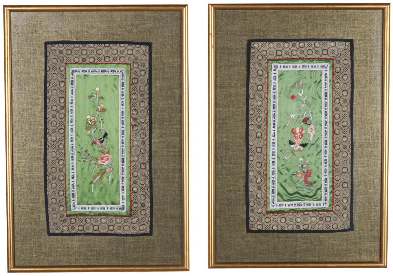 Chinese Embroidered Silk Panels (1 of 2)