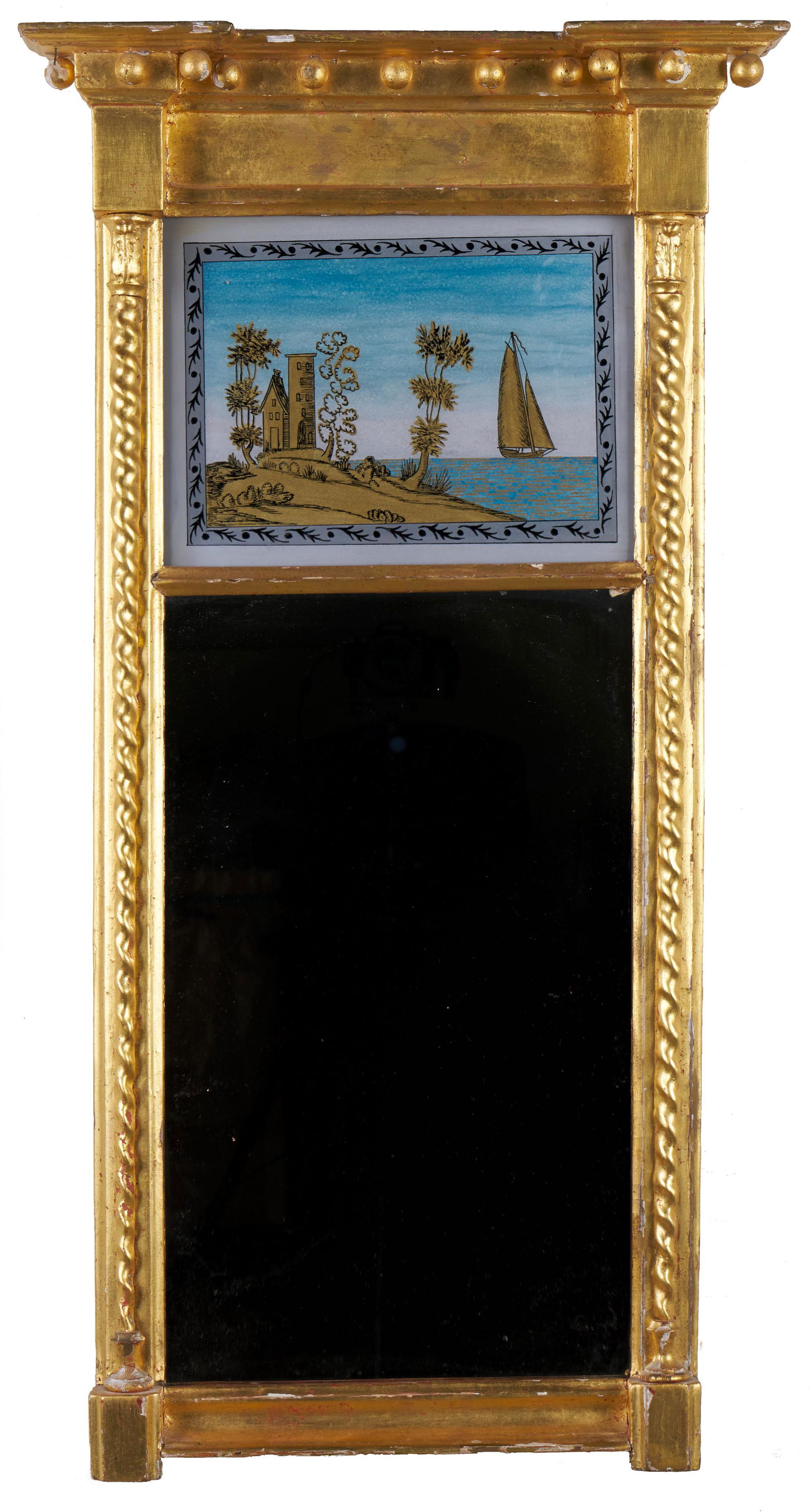 American Federal Reverse Painted Mirror (1 of 2)