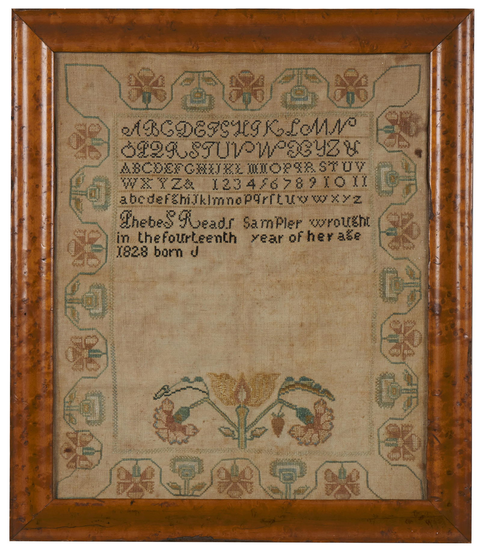 American Antique Sampler.  (1828) (1 of 1)