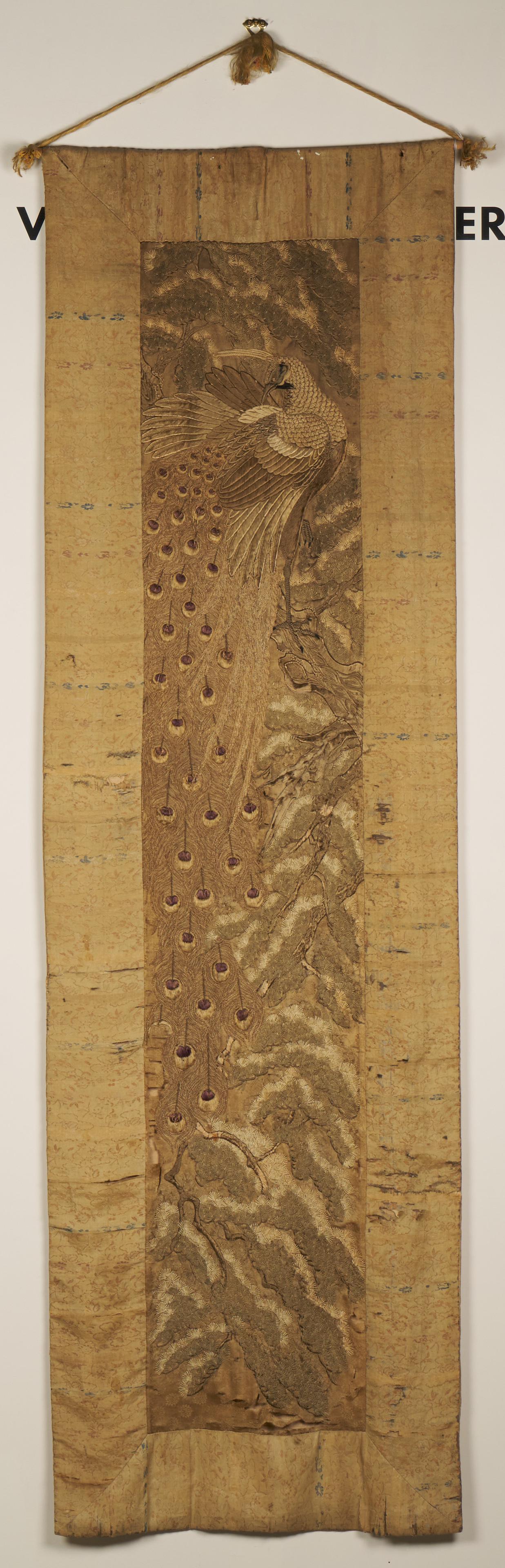 Japanese Embroidered Wall Tapestry (Meiji) (1 of 9)