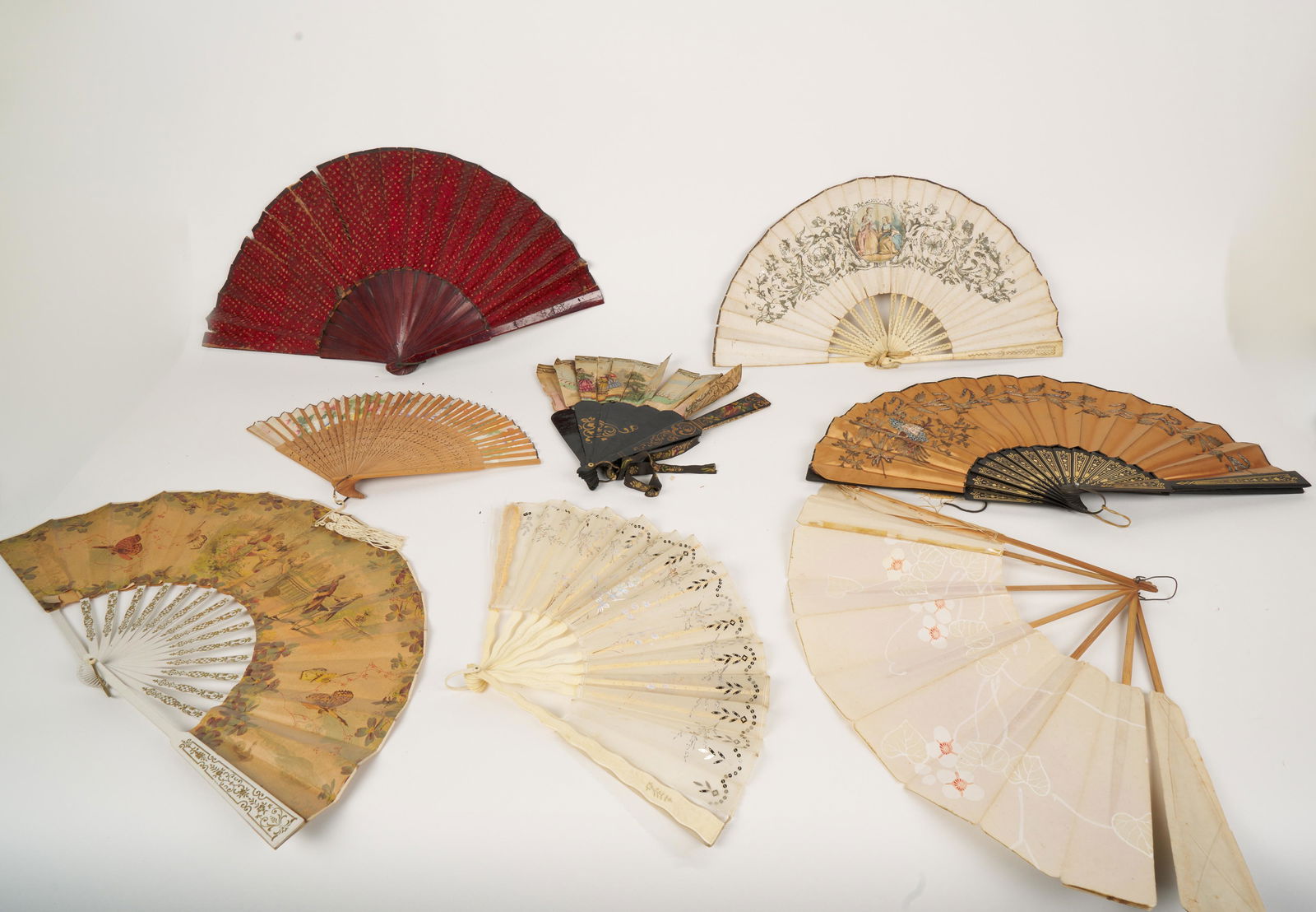 Folding Antique Hand Fan Collection (Antique) (1 of 8)