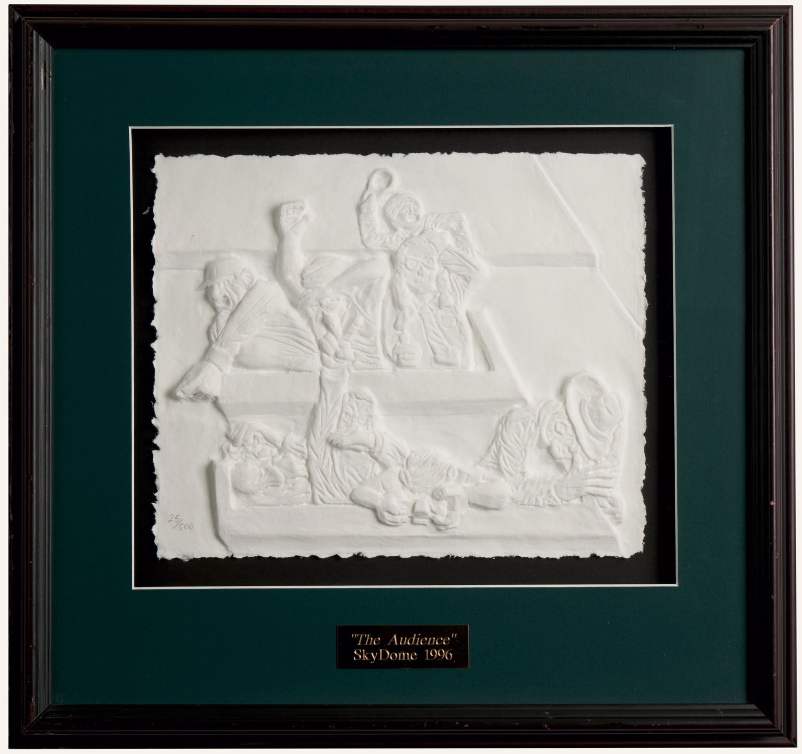 Michael Snow (Canadian, 1928-2023): "The Audience - Sky dome (Toronto's Rogers Center)" Embossed paper. Edition 500. 11 x 9" (sight); 18 x 17" (overall).