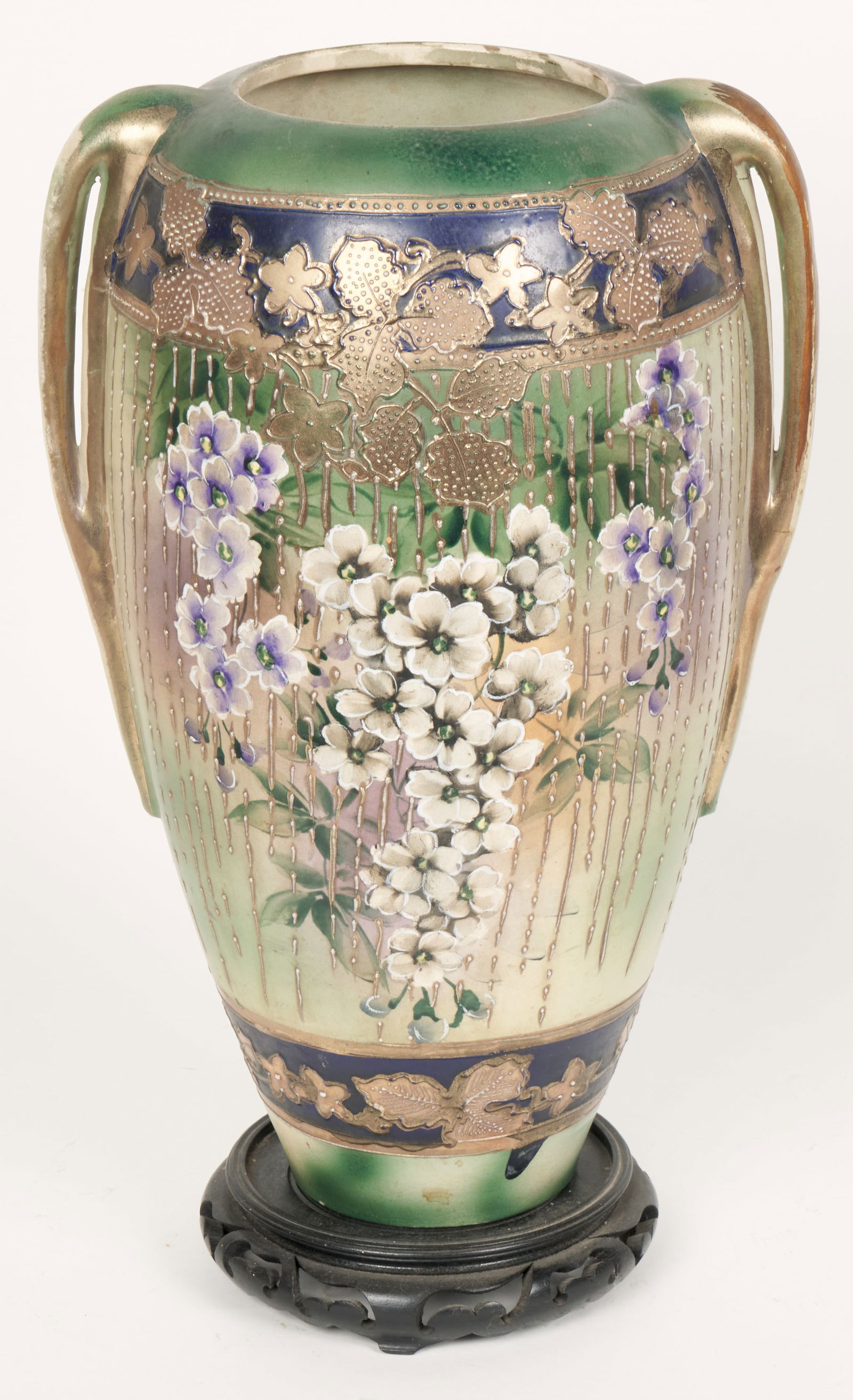Japanese Two Handle Floor Vase (Meiji Era) (1 of 4)