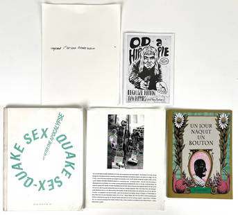 ART GENES; RAYMOND PETTIBON;NICOLAS CHUARD (ART PUBLICATIONS): "Quake Sex: Art After the Apocalypse." Summer, 1993. Glue-bound book work." Artists were invited to express their sex-art fantasies. Artists include: Ellen Cantor, Raymond Pettibon, Carolee