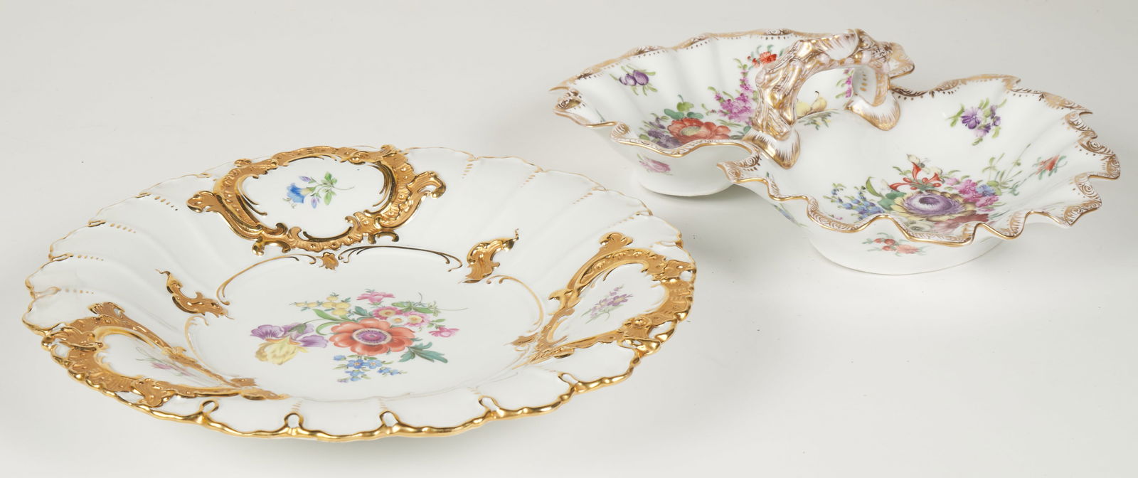 MEISSEN  BOWL AND DRESDEN DISH (1 of 3)