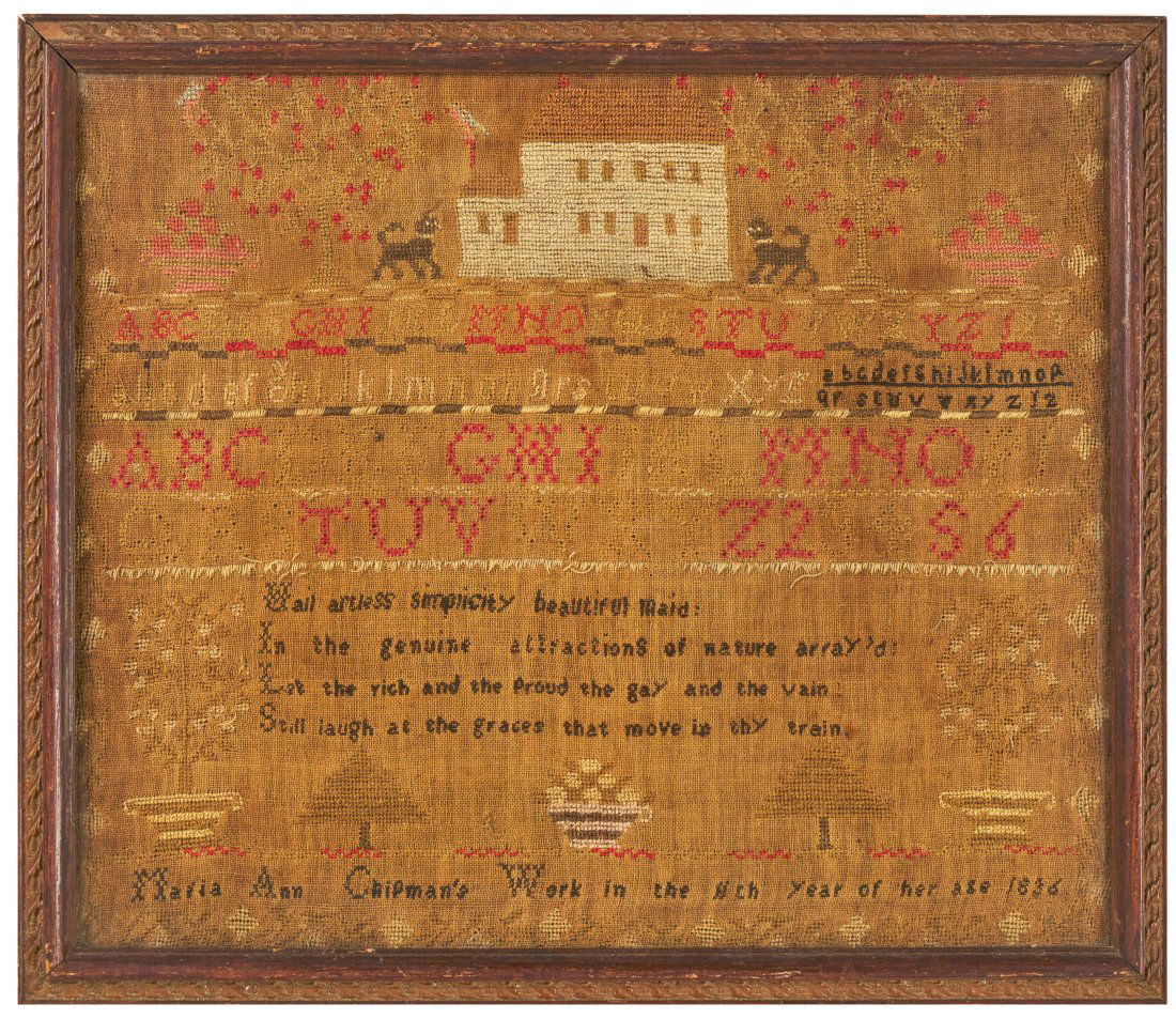 American Needlework Sampler - Mayflower Descendant (1 of 1)