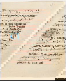 Illuminated Antiphonal Leaf (Antique)