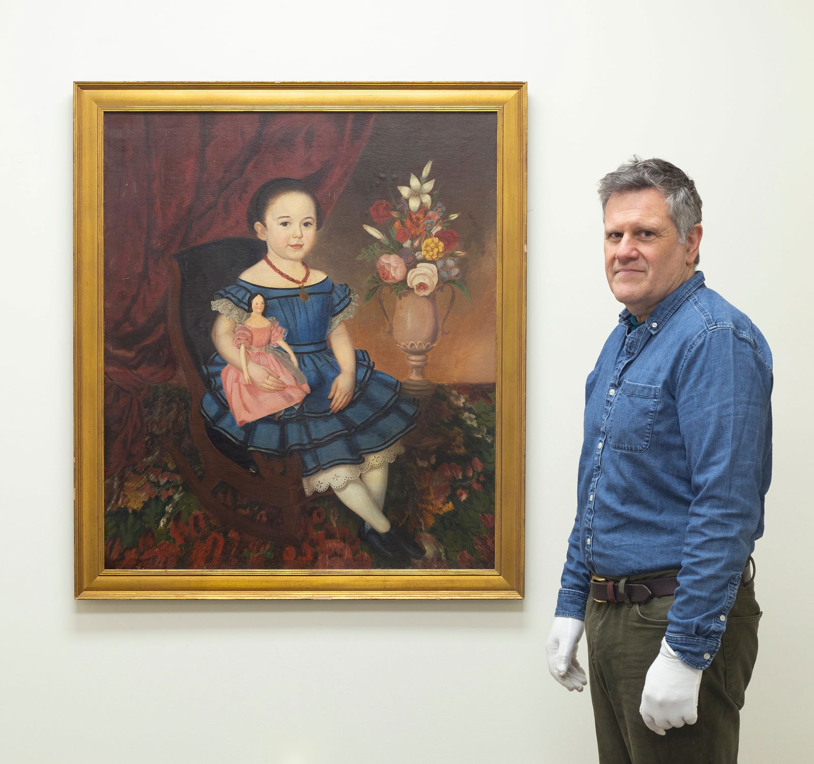 American Folk Art Portrait of a Girl (19th Century) (1 of 4)