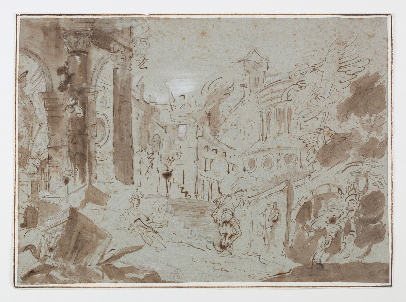Old Master Drawing (18th Century, Italian) (1 of 3)
