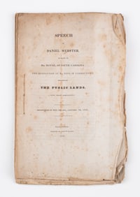 'Speech of Daniel Webster' Historic Publication