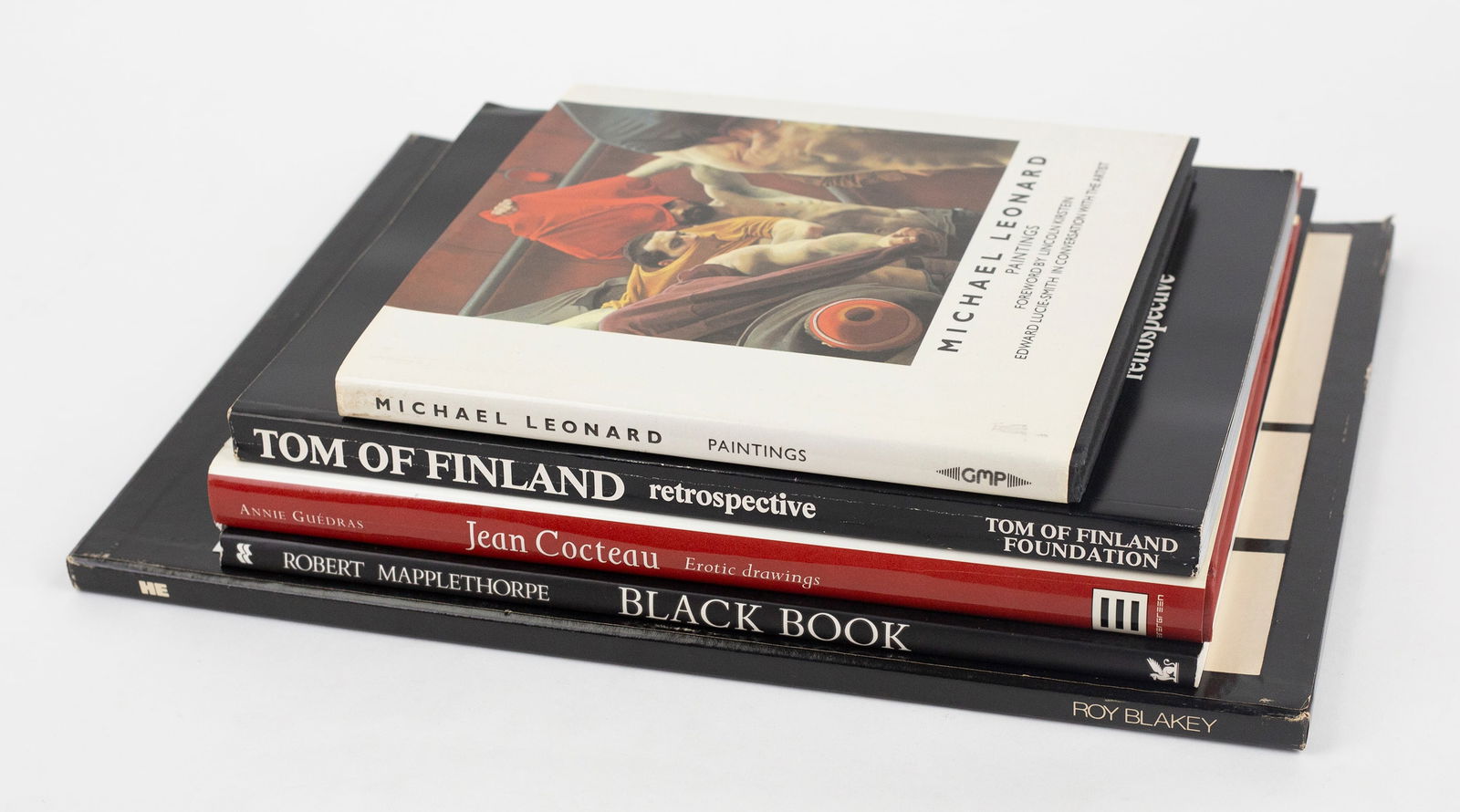 Homoerotic Art Books: 'Black Book.' Photographs by Robert Mapplethorpe. Foreword by Ntozake Shange. 1986. Published by St. Martin's Griffin, New York. Softcover; 'Tom of Finland Retrospective'. Published by the Tom of Finl