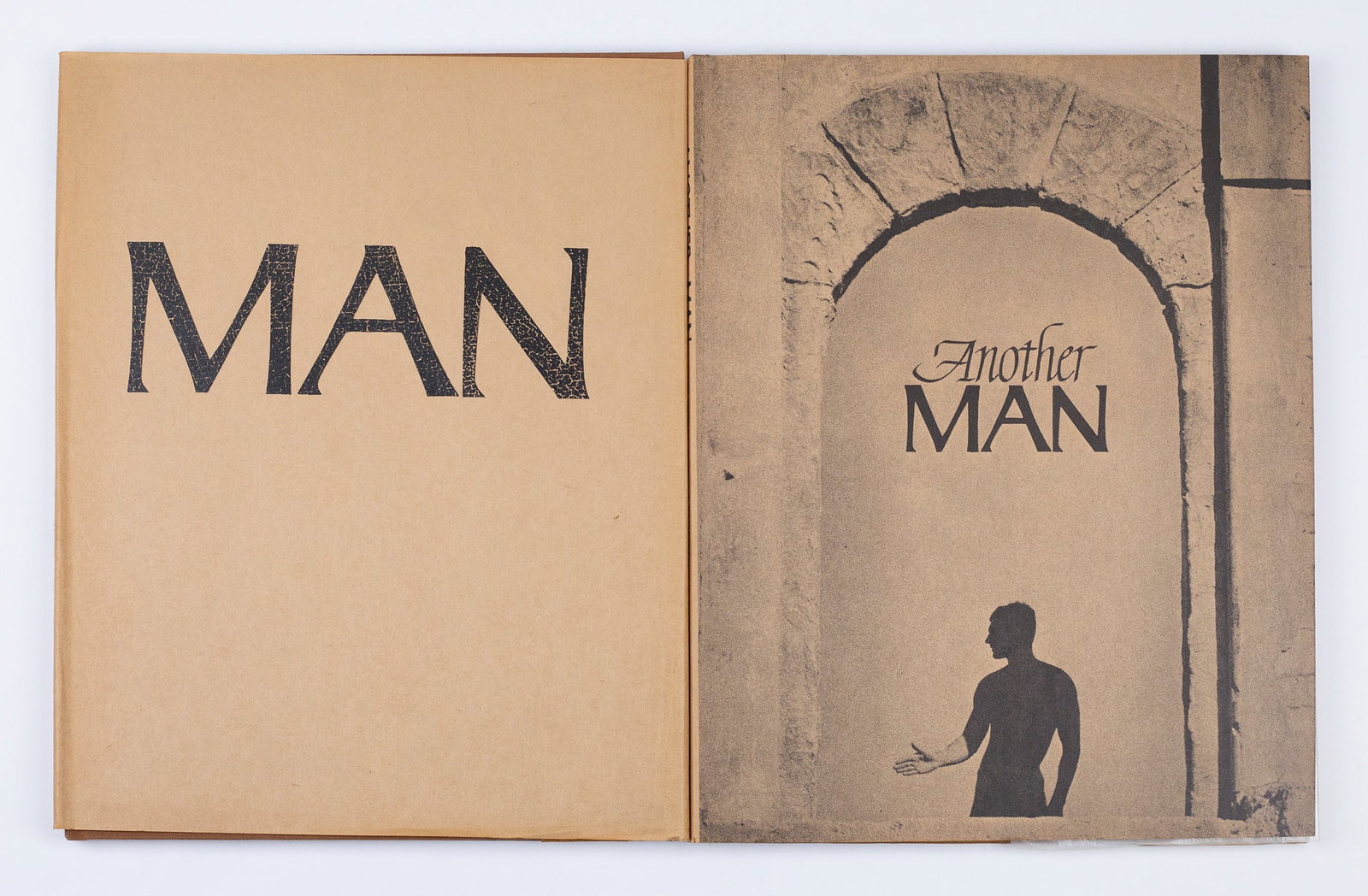 Jim French (American, 1932-2017): 'MAN.' 1972 and 'Another MAN.' 1974. Published by STATE OF MAN, INC. Both in original serigraph kraft paper jackets.
