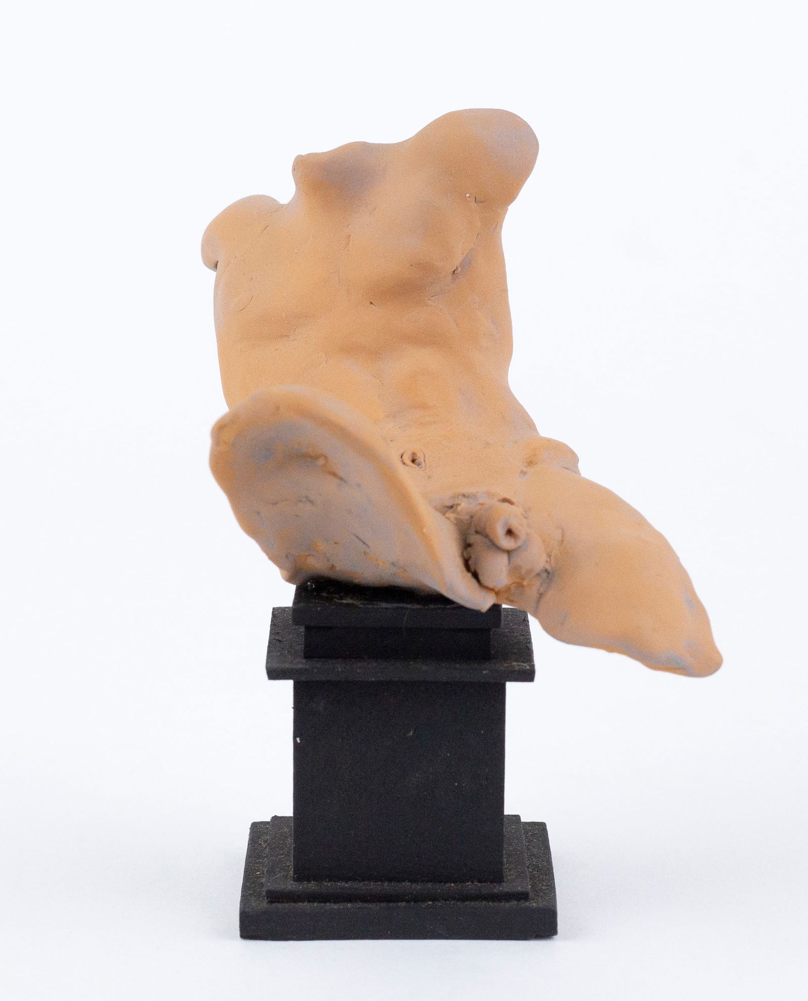 Campbell G. Paxton (American, b. 1948): 'Seated Torso Leaning Back Fragment.' Polymer clay. Signed and titled on bottom. 5 x 3" (sight).