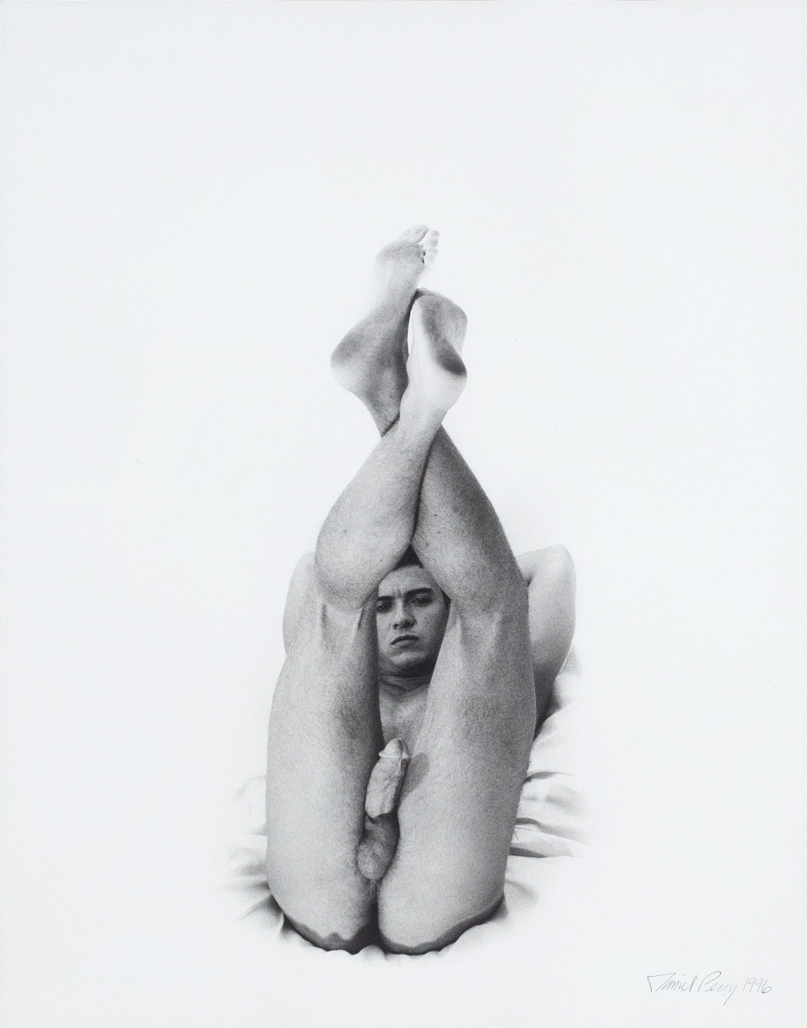 Daniel Perry (American, 20th-21st Century): 'Crossed Legs.' 1996. Photograph. Signed at bottom right. 13 3/4 x 10 3/4"; 22 x 18" (overall). Framed. Likely unique.