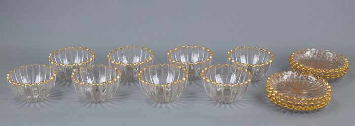 Baccarat Art Deco Gilded Crystal (Antique)