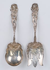 Sterling Salad Serving Set (Art Nouveau)