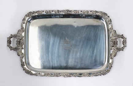 Silver Serving Tray (Antique)