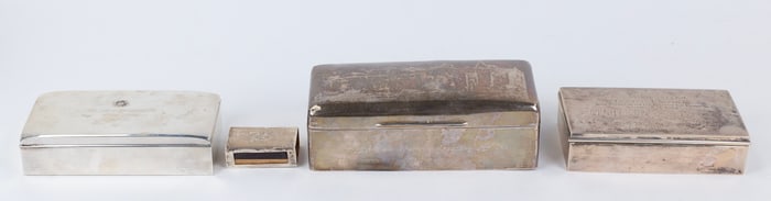 Estate Antique Sterling Boxes