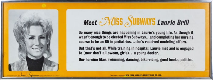 Miss Subways Ad (Circa 1960s)