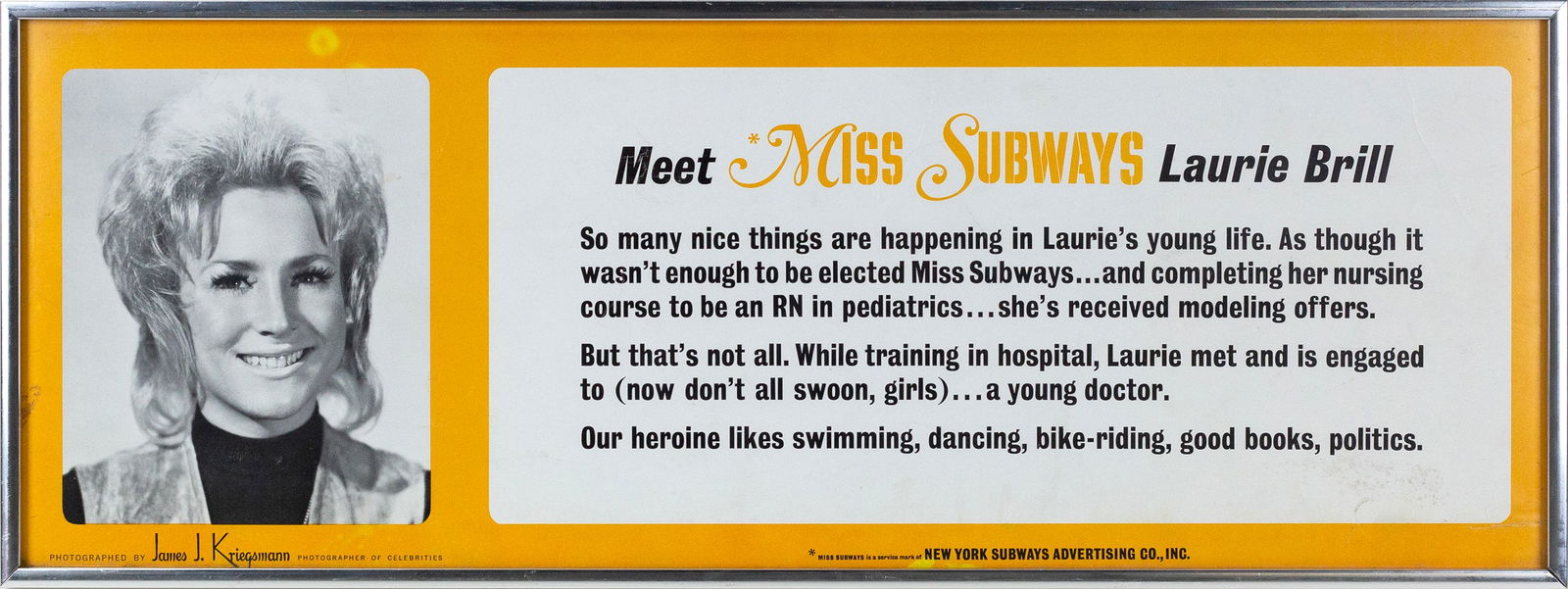 Miss Subways Ad (Circa 1960s) (1 of 3)