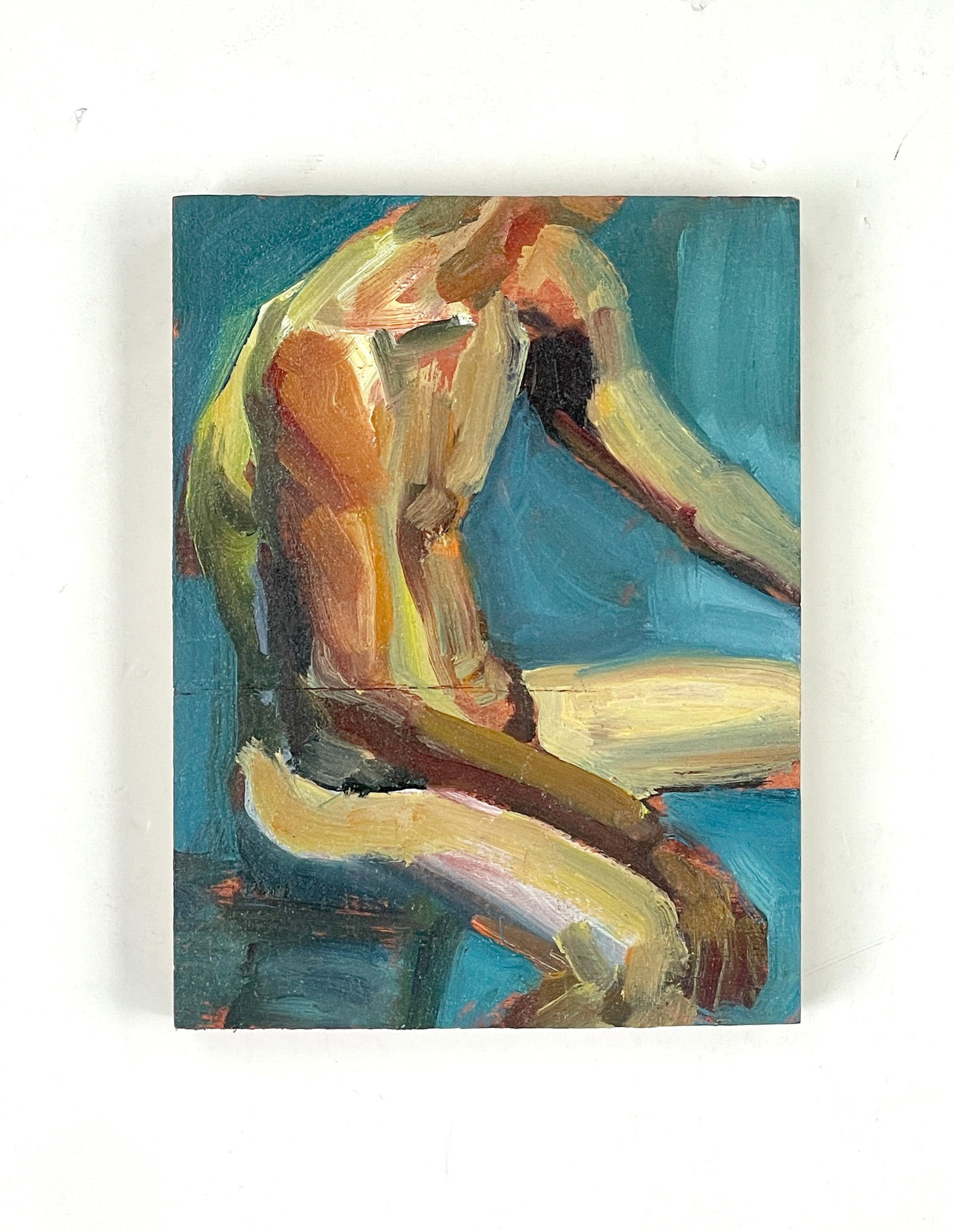 Candy Barr (American, 20th - 21st Century): Oil on board. Signed on verso. 6.5 x 5".