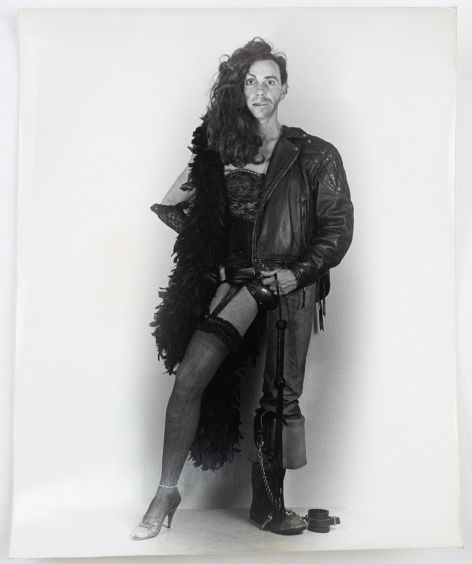 20th Century American School: 'Composite Leather-Drag.' Black and white photograph. Inscribed "Final" on verso. 14 x 11". Provenance: Property of the estate of a Manhattan art collector.