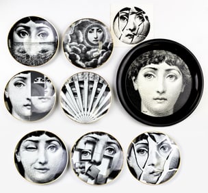 Piero Fornasetti (Italian, 1913 - 1988) Plate Set