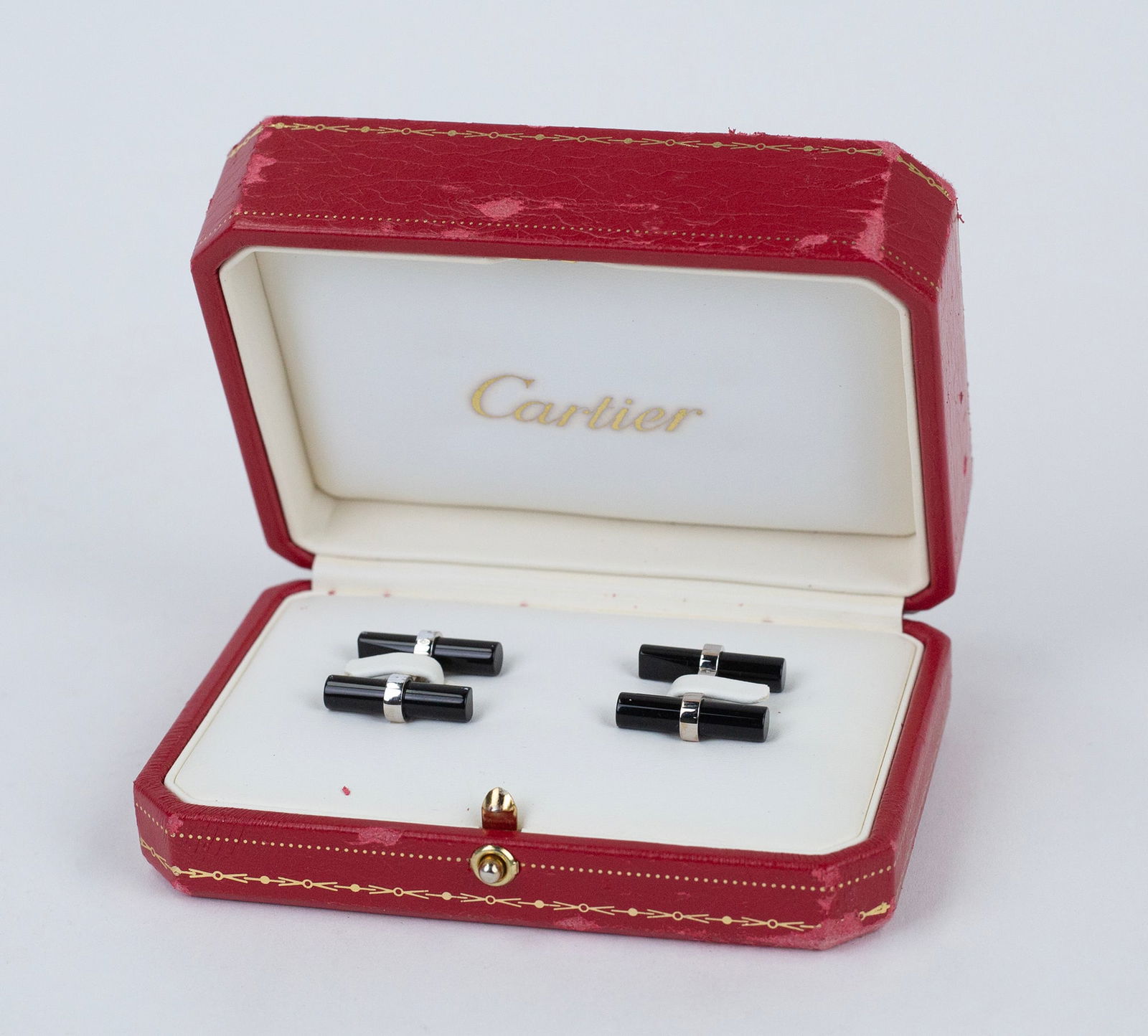 Cartier White 18K T-Bar Cufflinks (1 of 3)