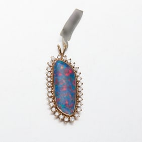 Opal and 14k Gold Pendant