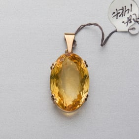 14k Citrine Pendant