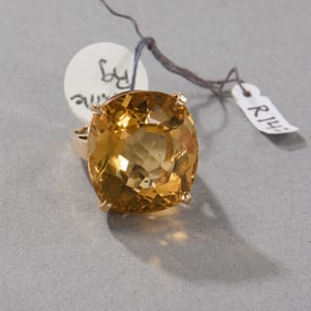 14k Yellow Gold Citrine Ring
