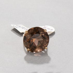 14k Yellow Gold Brown Gemstone Ring