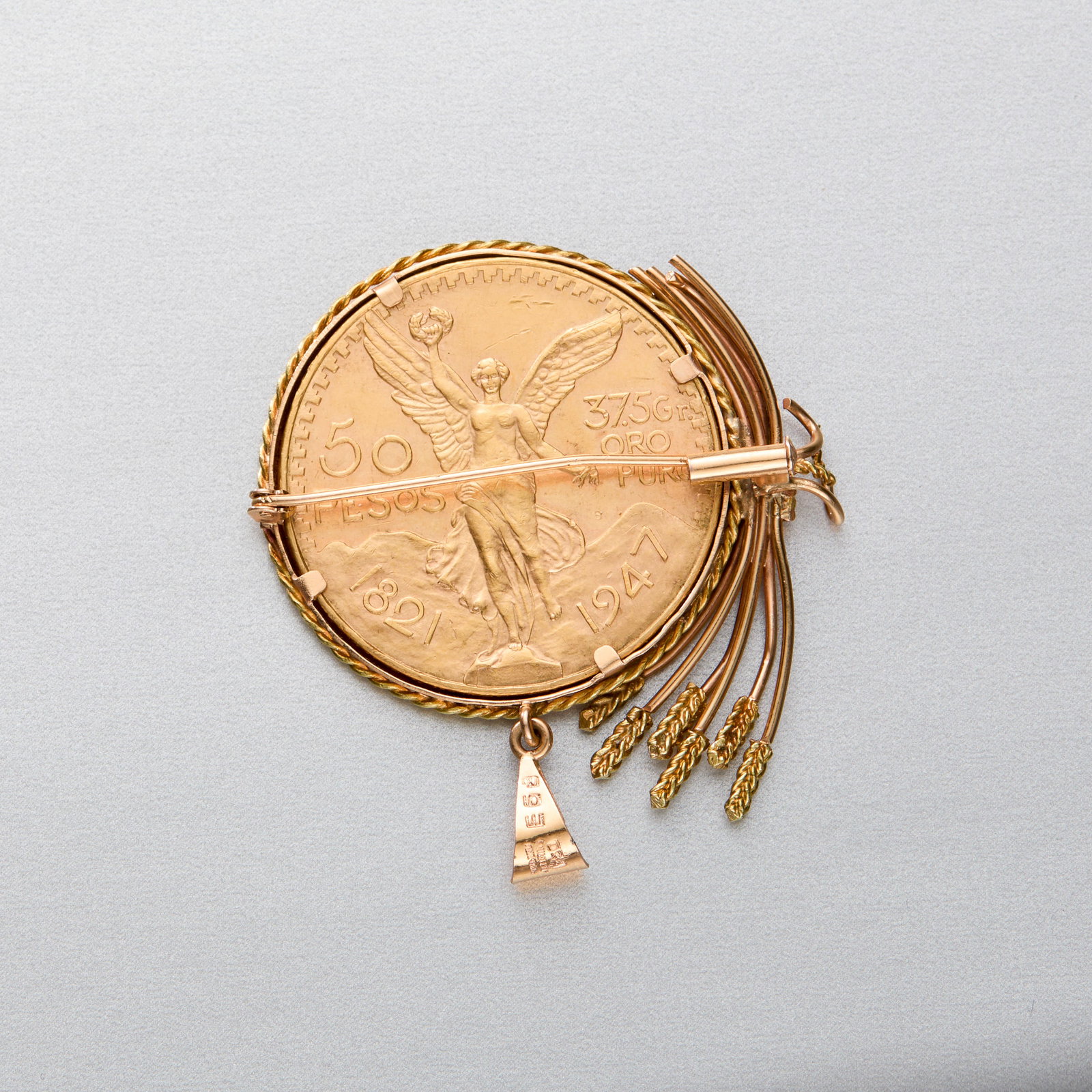 Mexican Gold 50 Peso Coin Pendant (1 of 2)
