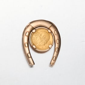 14k Gold and Mexican Pesos Money Clip