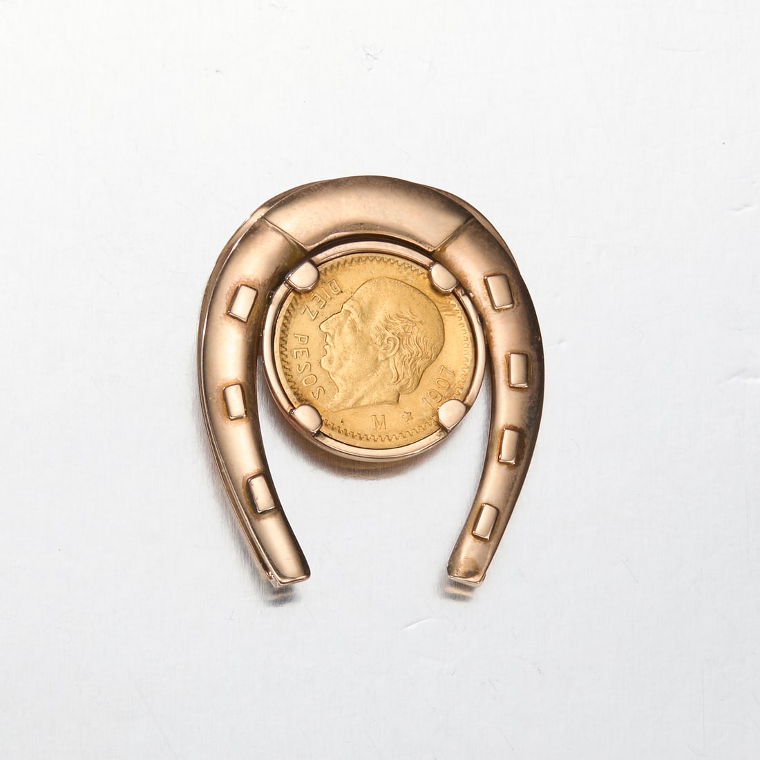 14k Gold and Mexican Pesos Money Clip (1 of 1)