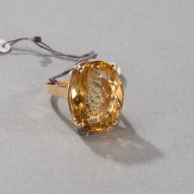 14k Yellow Gold Citrine Ring