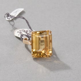 14k Yellow Gold Citrine Ring