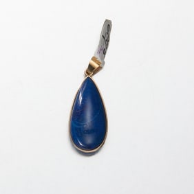 Lapis and 14k Gold Pendant