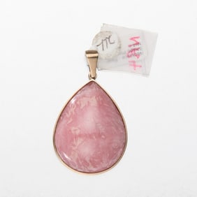 14k Rhodochrosite Pendant