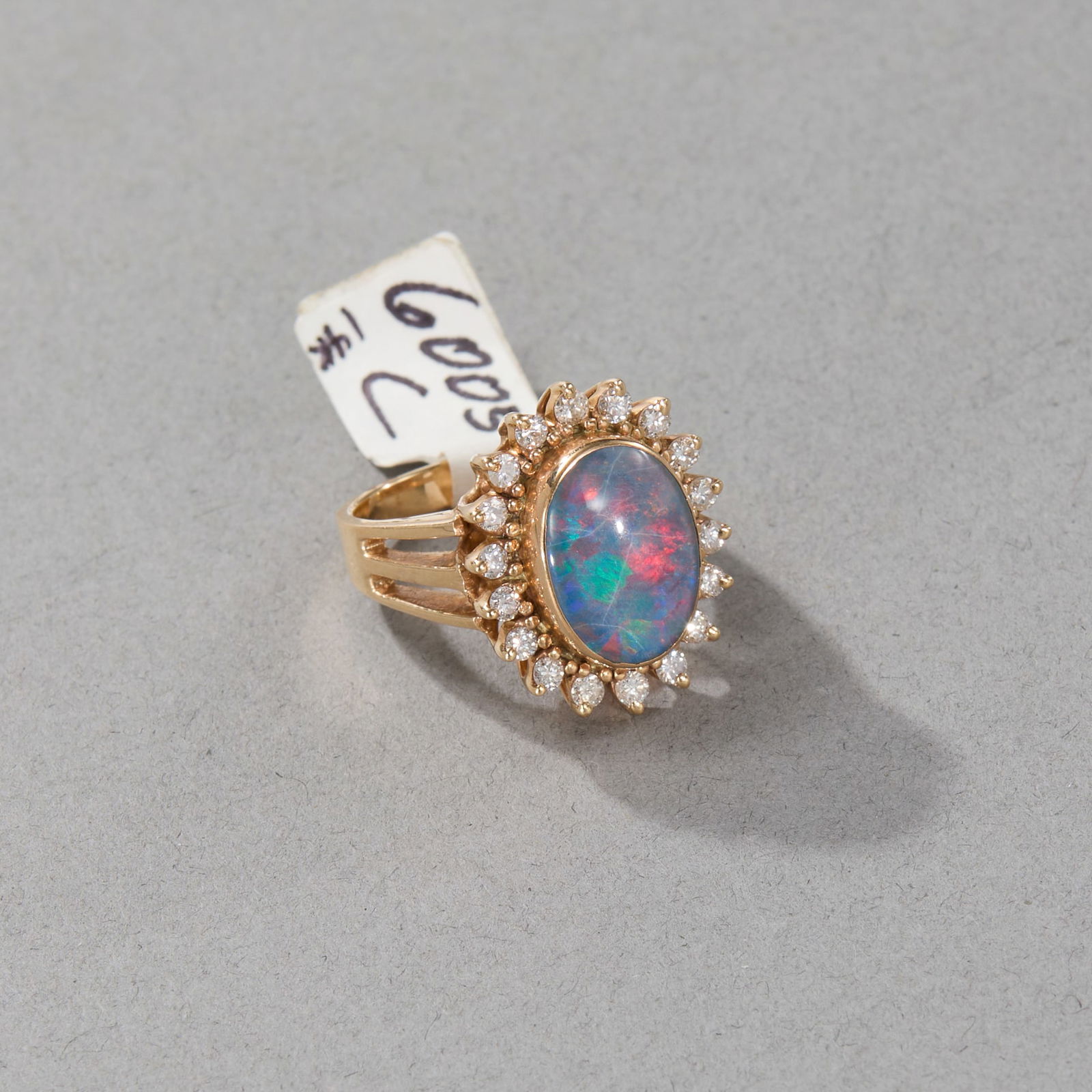 14k Yellow Gold Opal and Diamond (1 of 2)