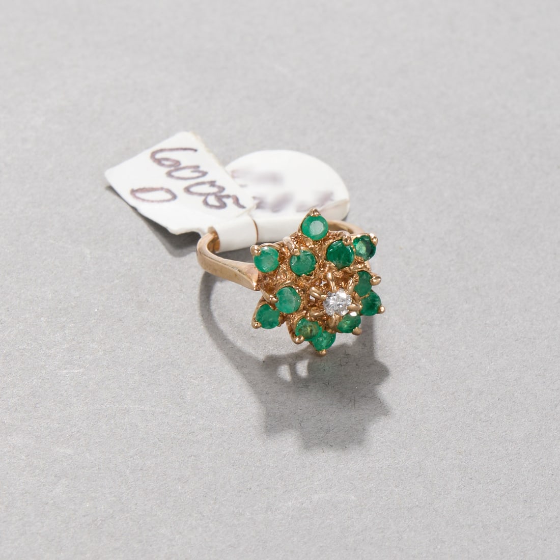 14k Yellow Gold Emerald and Diamond Ring (1 of 1)