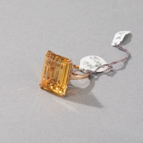 14k Yellow Gold Citrine Ring