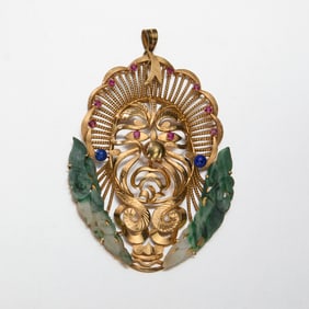 18k Mask Pendant