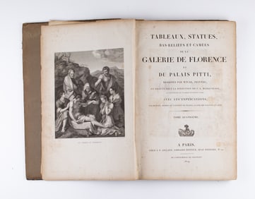 1819 Volume of Florentine Gallery Engravings by Jean-Baptiste Wicar (1762-1834)