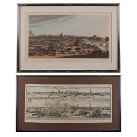 Panoramic Battle Scene Etchings (17th & 18th Century)