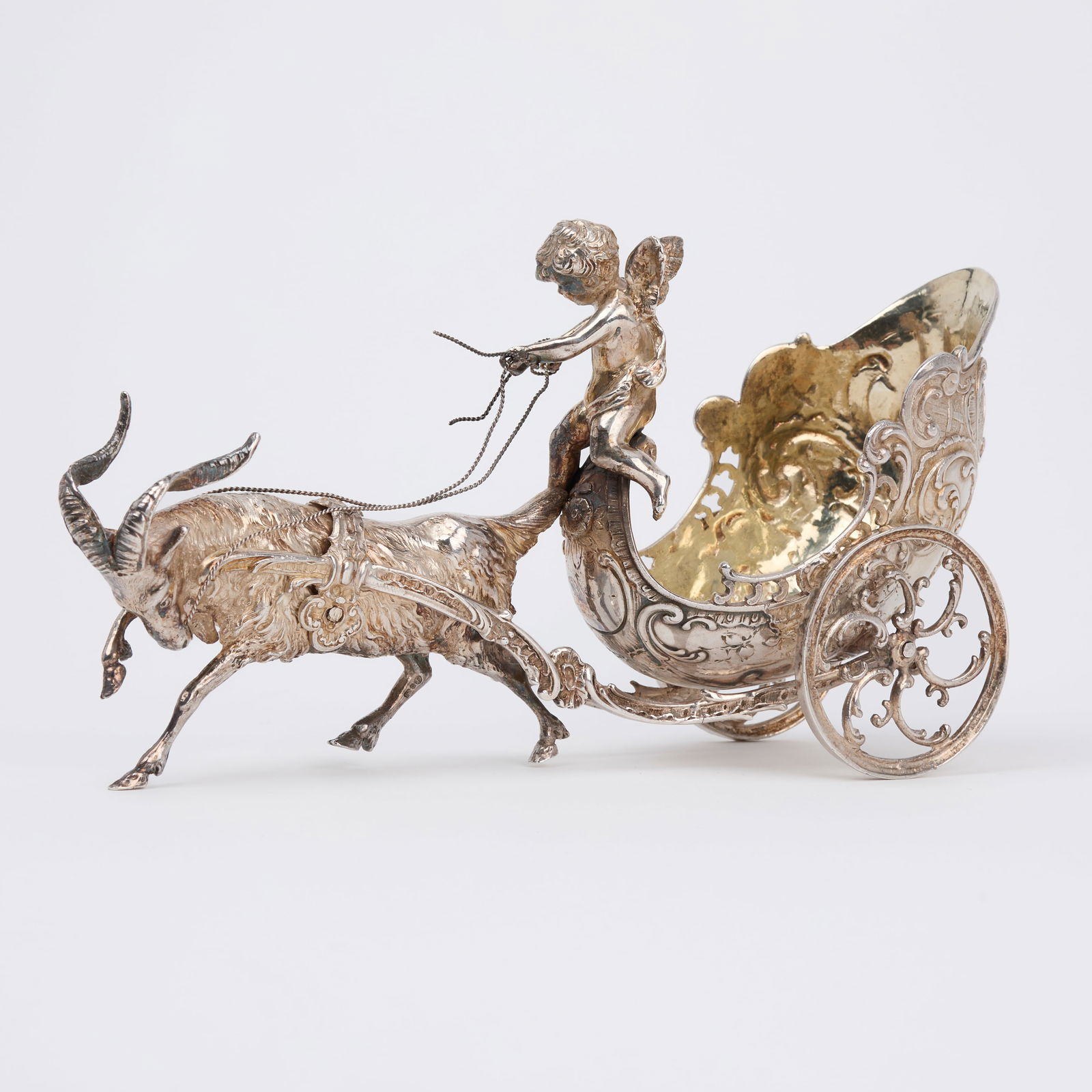 German Rococo Revival Silver Coach Model